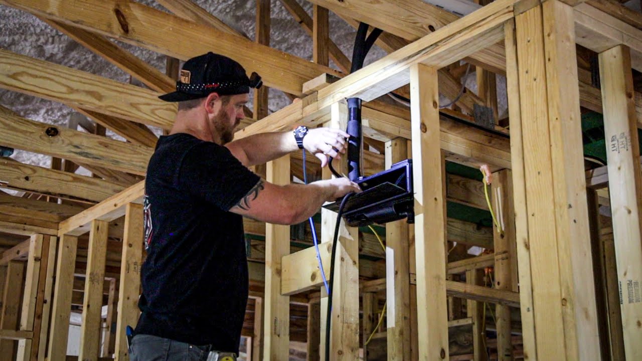 Rough-In on a 3 Zone Mitsubishi DUCTLESS System | HVAC Installation