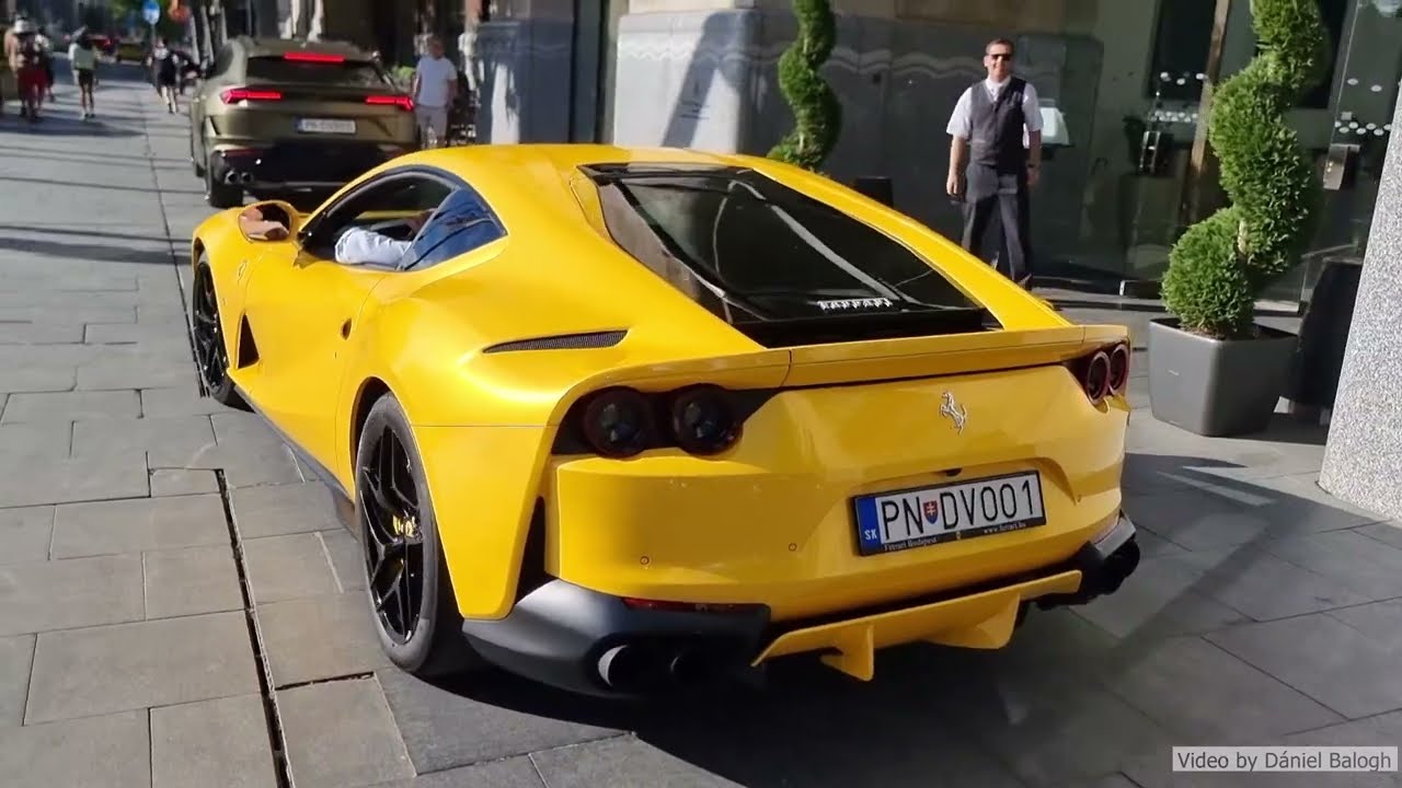 CAR SPOTTING BRUTAL ACCELERATION AND SQUEALING TIRES (COPS BY BUSTED SPORTCARS BUDAPEST)