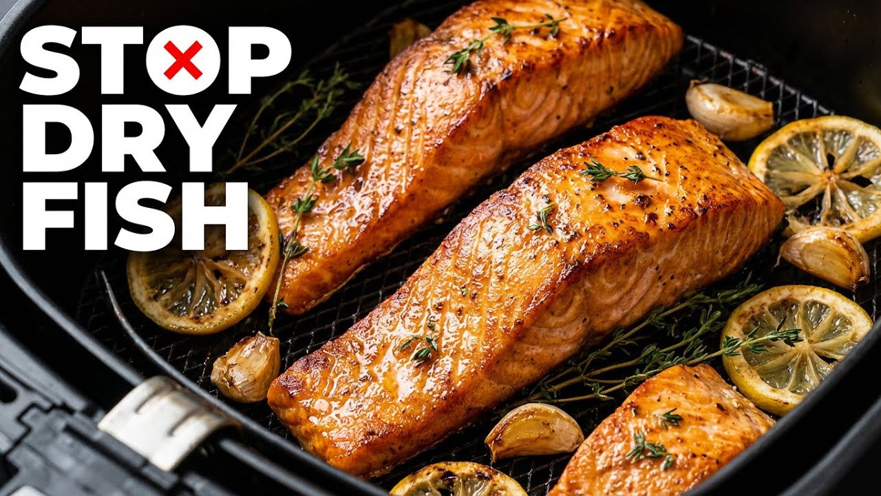 Quick Airfryer Fish with Homemade Garlic Powder ✅