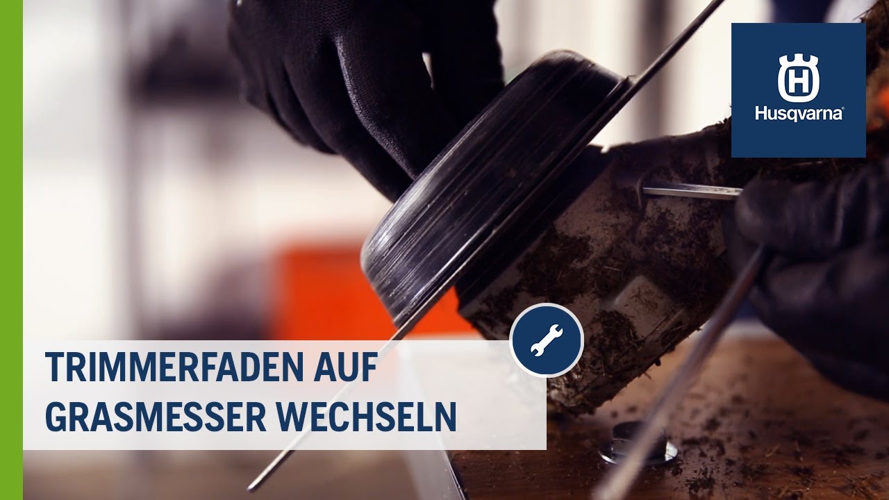 Trimmerfaden auf Grasmesser wechseln | Husqvarna Rasen