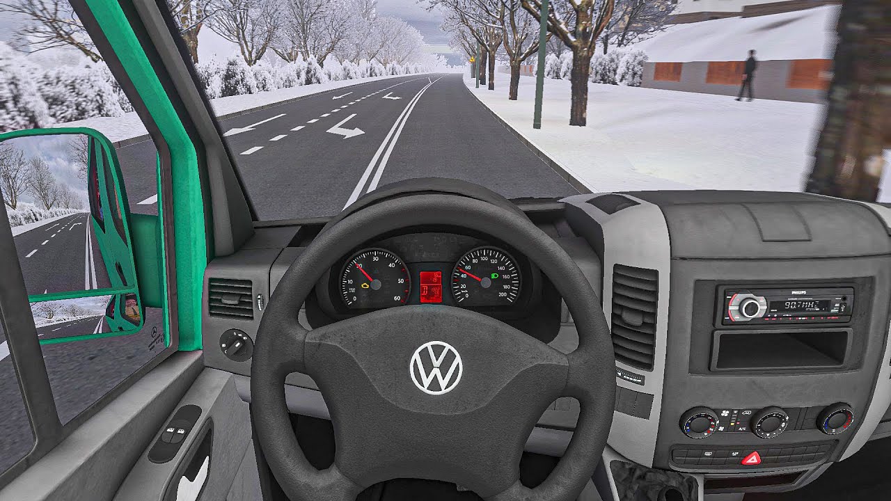 NEW Volkswagen Crafter FL45 MOD for OMSI 2 | Steering Wheel Gameplay