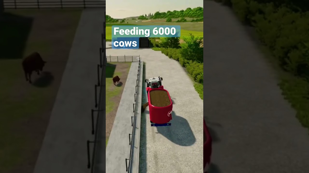 Feeding 6000 cows in #fs22 #farmingsimulator22 #shorts