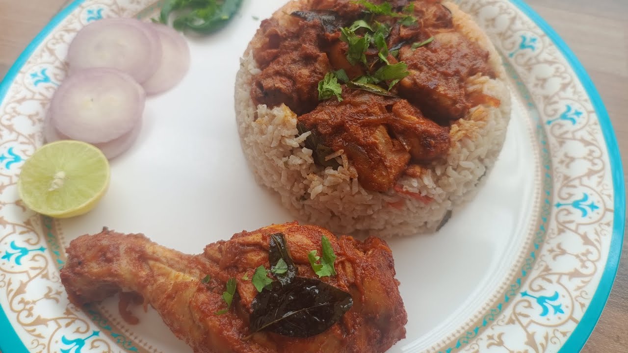 Chicken Fry Piece Biryani | Fried chicken Biryani 