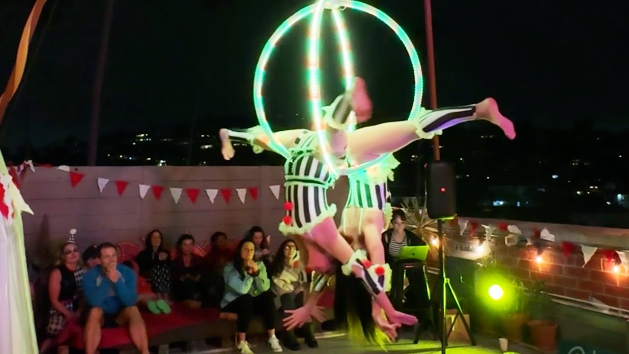 Halloween Duo Lyra Sphere Aerial Act