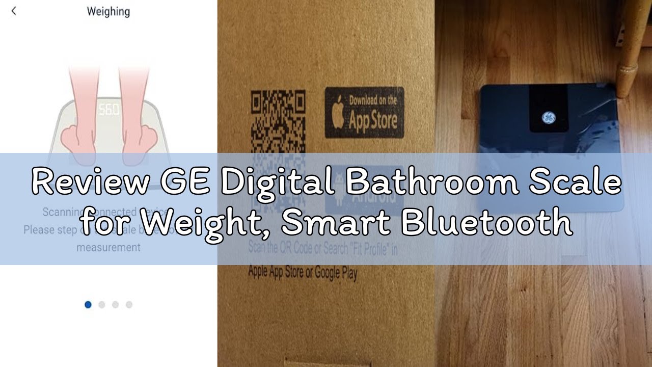 Review GE Digital Bathroom Scale for Weight, Smart Bluetooth Body Weight and BMI, Electronic Black W