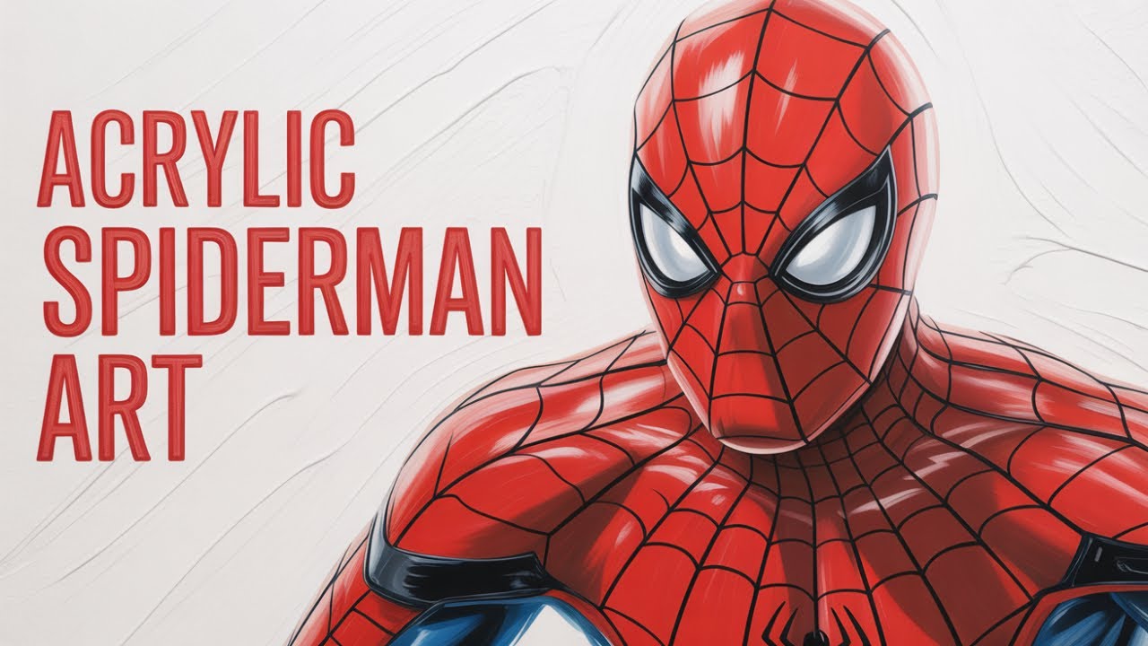 Paint Spiderman In Acrylics - From Sketch to Vibrant Finish