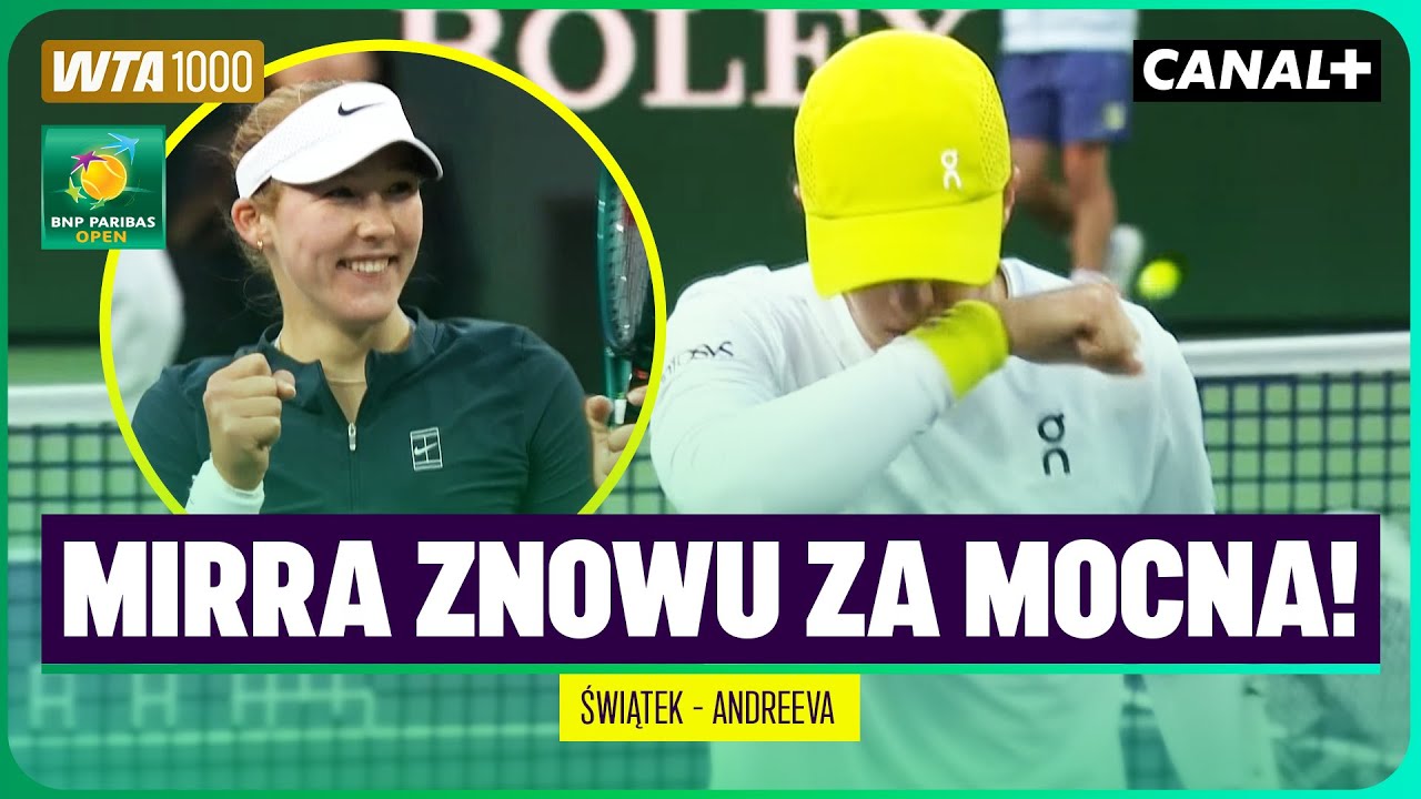 FINAŁ INDIAN WELLS NIE DLA ŚWIĄTEK... IGA ŚWIĄTEK - MIRRA ANDREEVA, SKRÓT MECZU