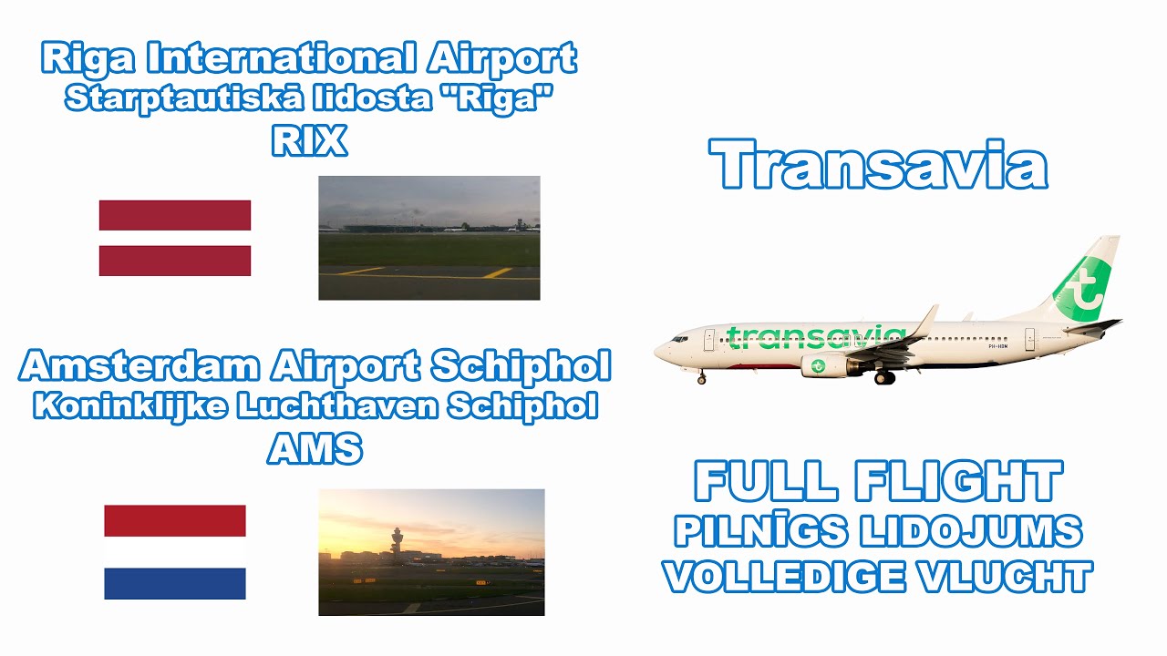 Transavia | RIX - AMS | HV5164| FULL FLIGHT in Baltic Sea, Baltic Proper, Western Baltic and Germany
