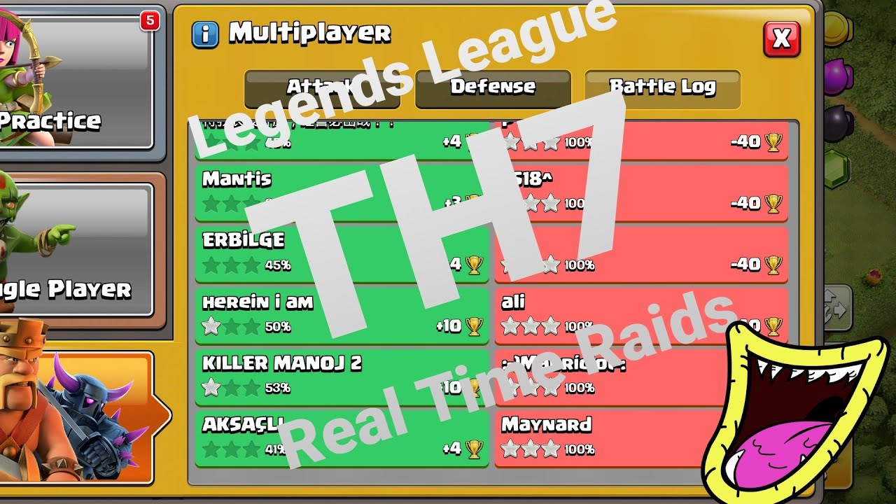 TH7 Unedited Legends League Raids