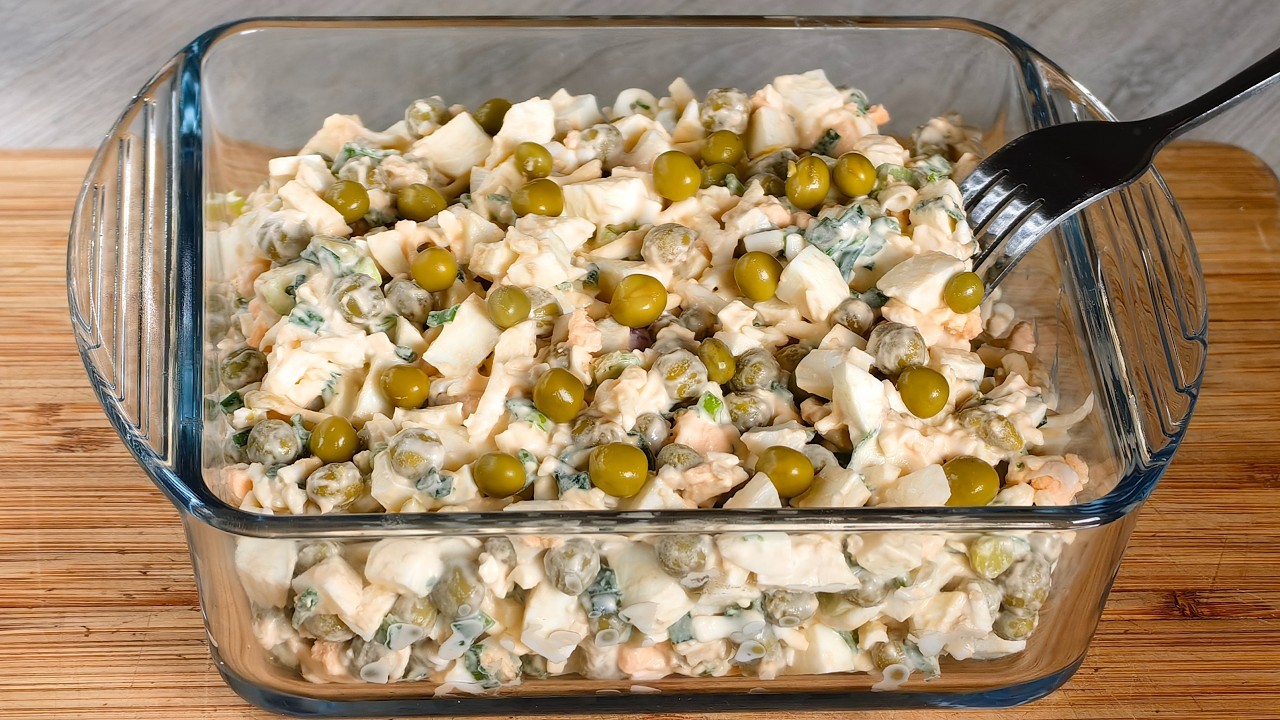 Быстрый и Вкусный Салат! Давно забытый, но очень простой рецепт. Из простых продуктов