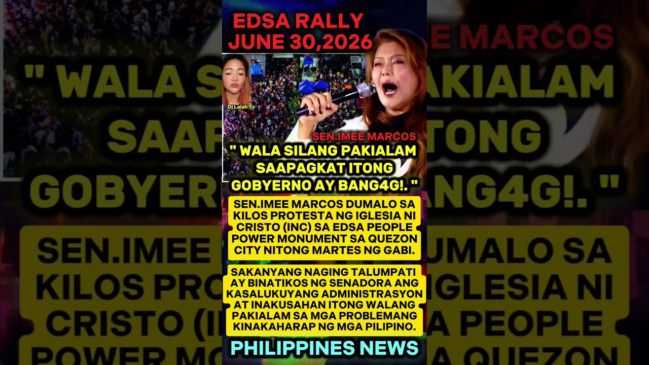 SEN.IMEE MARCOS NAKILAHOK SA EDSA RALLY NITONG JUNE 30,2026 #shorts