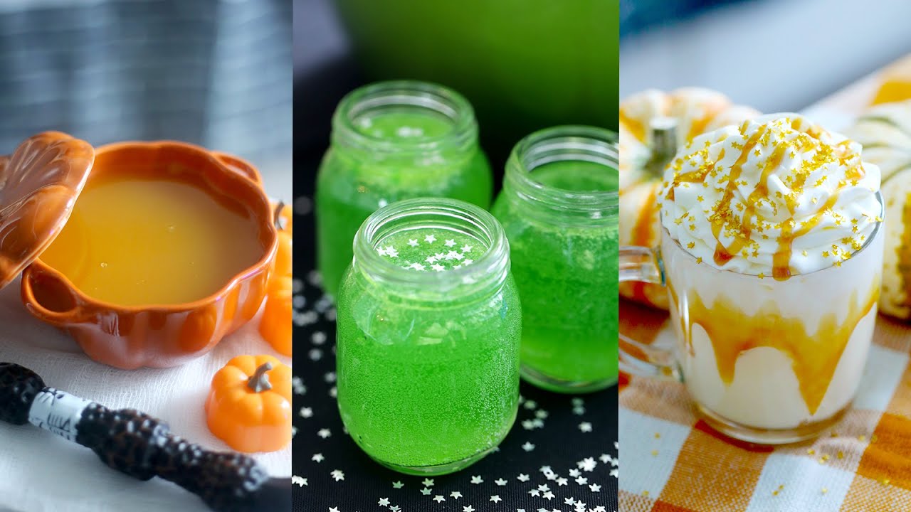 How to Make 3(!!) Harry Potter Drinks | Polyjuice Potion, Butterbeer & Pumpkin Fizz | RECIPE
