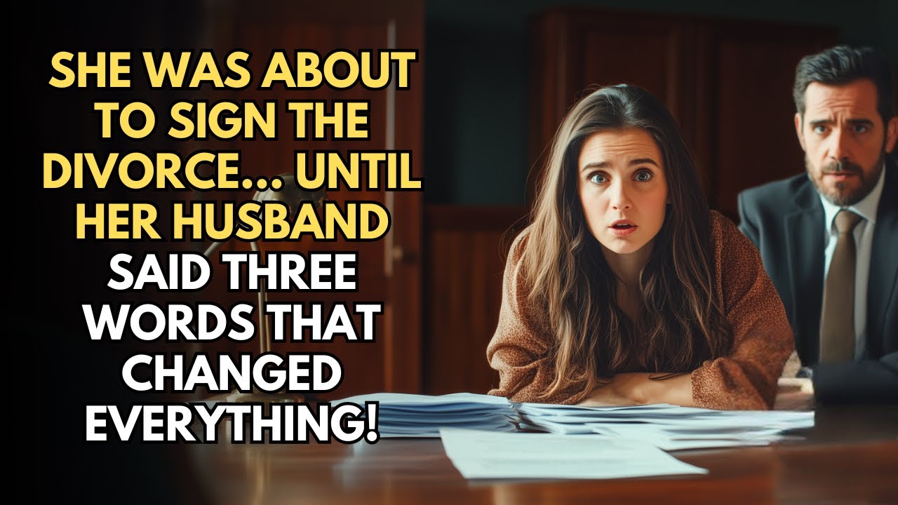 She Was About To Sign The Divorce… Until Her Husband Said Three Words That Changed Everything!