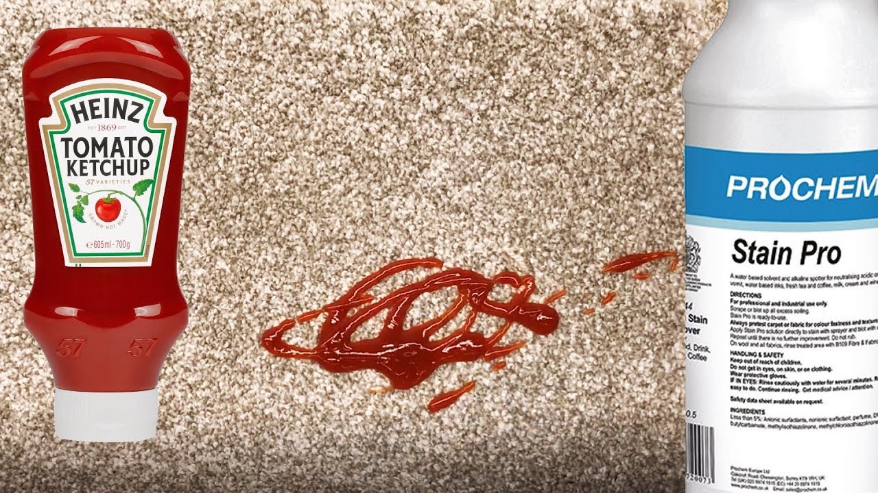 How to remove a tomato ketchup stain from carpet with Prochem Stain Pro