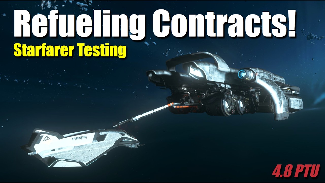 Completing NEW Refueling Contracts in Star Citizen 4.8 PTU (Starfarer Gameplay)