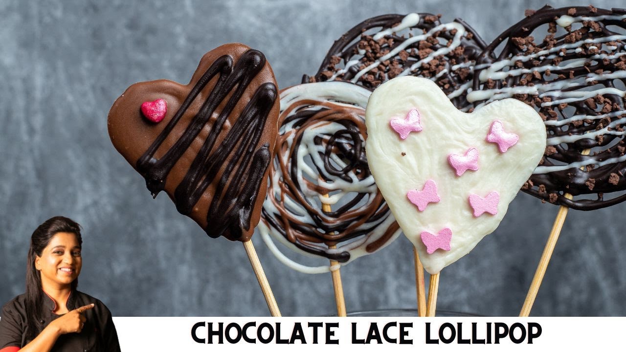 Chocolate Lace Lollipop Recipe | Chocolate Lollipop | Chef Deepali