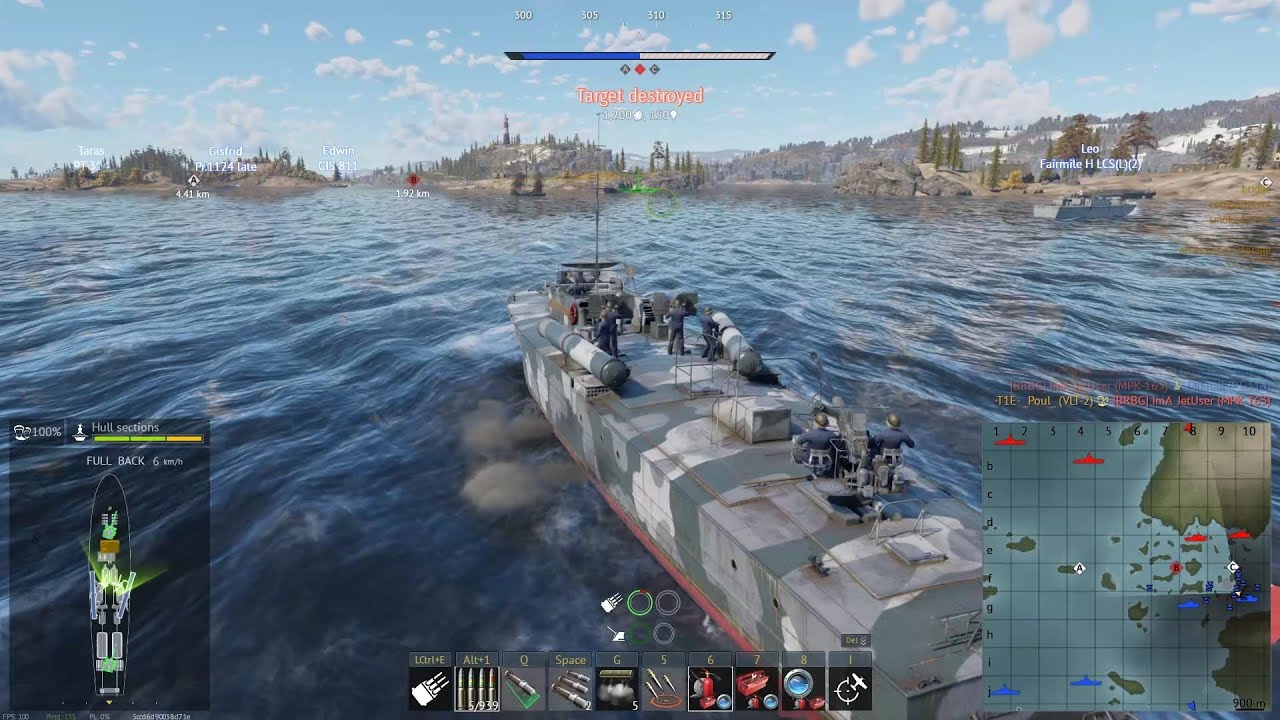 War Thunder; VLT-2; In Naval Realistic, I play very defensively just to survive; Naval Realistic