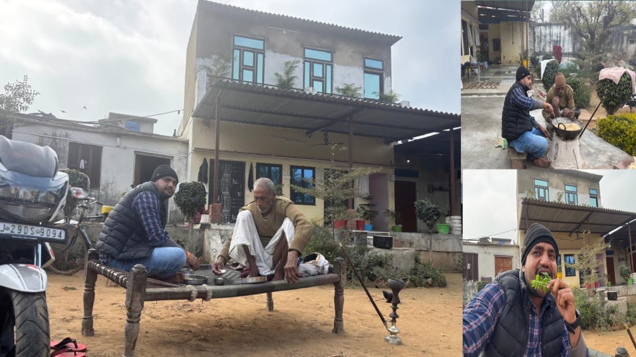 गांव का देशी खान पान | पिताजी के साथ |Gajraj Meena Santha | Jan 2026 | #villagerlifestyle #minivlog 