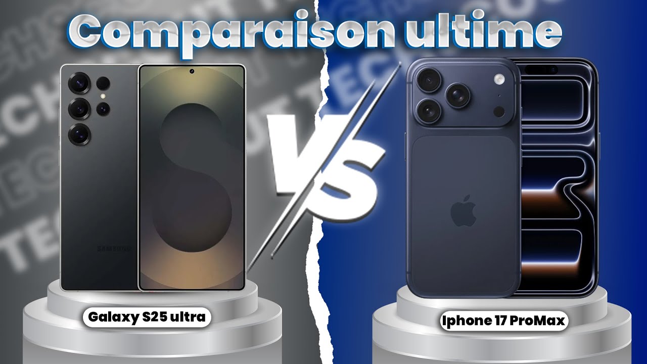 Galaxy S25 Ultra vs iPhone 17 Pro Max : Comparatif ultime