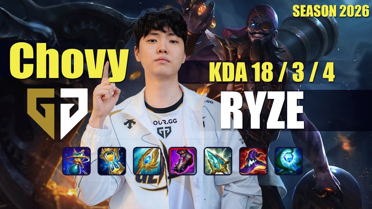 GEN Chovy RYZE vs AKALI Mid - Patch 26.15 KR Ranked | lolrec