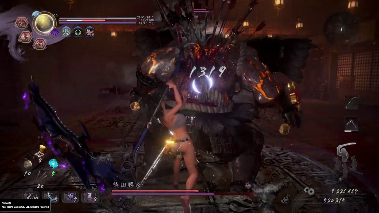 仁王2 NIOH2 NG+ 柴田勝家 不穿裝 無傷 薙刀鐮 No Damage