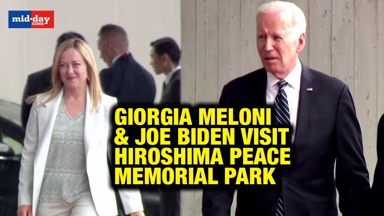 G7 Summit: Italian PM Giorgia Meloni and Joe Biden Pay Tribute at Hiroshima Peace Memorial Park