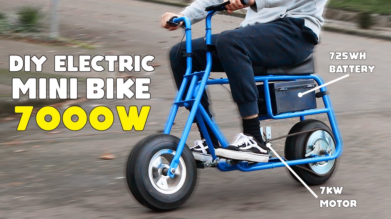 INSANE DIY Electric Mini Bike V2.0 Review **35 MPH, 28 Mile Range, 30% Grade Hills**