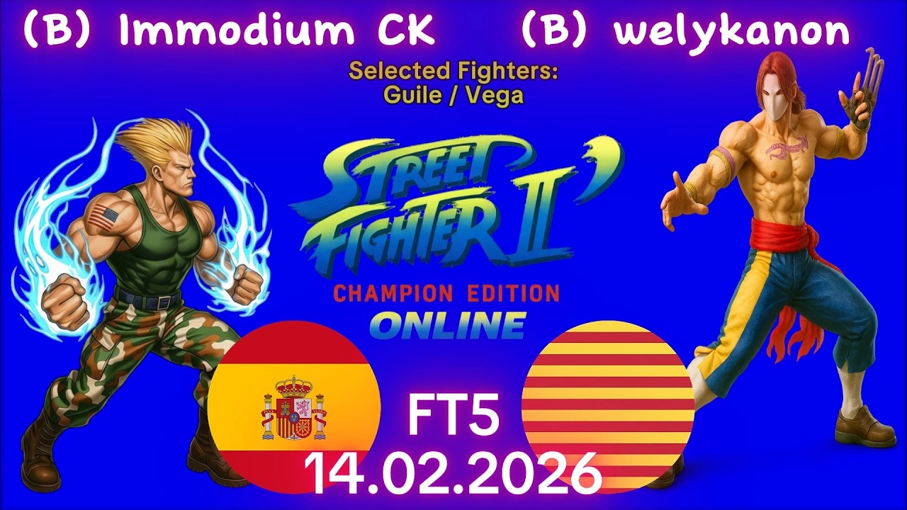Immodium CK VS. welykanon - ONLINE MATCH! - Street Fighter II' Champion Edition - FT5 - 14.02.2026