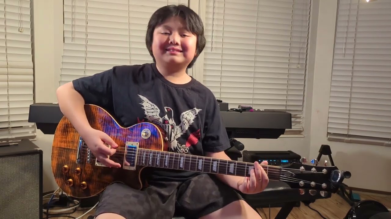 Rob Zombie "Superbeast" Guitar cover by 12 yo.