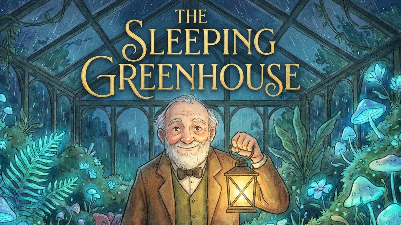 🌿 The Conservatory of Quiet | Sleep Story with Rain on Glass & Misting Sounds (ASMR)