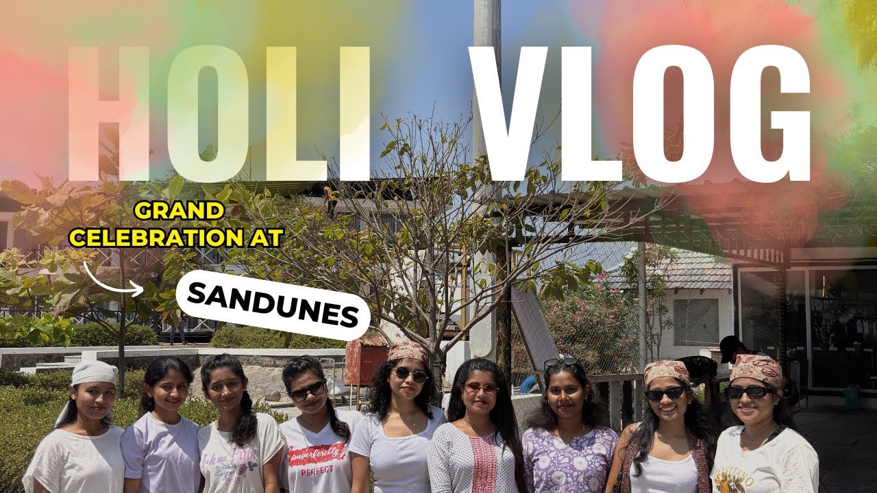 Holi celebration at paradise beach 🏖️ 🌈 