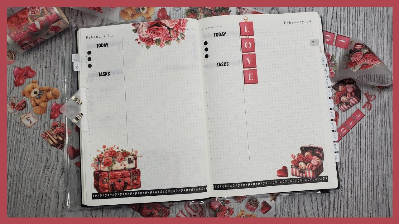 Plan With Me, | Rongrong: Red Roses | Sterling Ink A5 Complete Common Planner