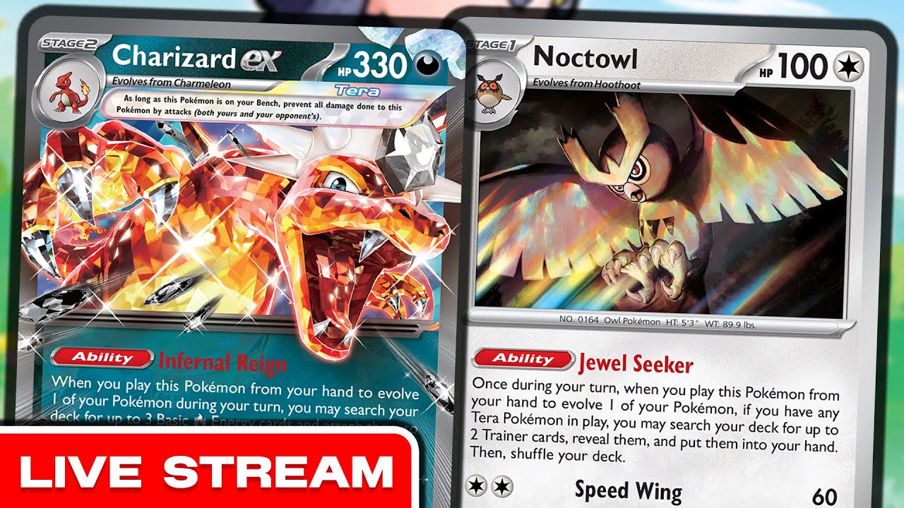 Charizard Noctowl and Tords Mega Charizard X deck - Stream VOD