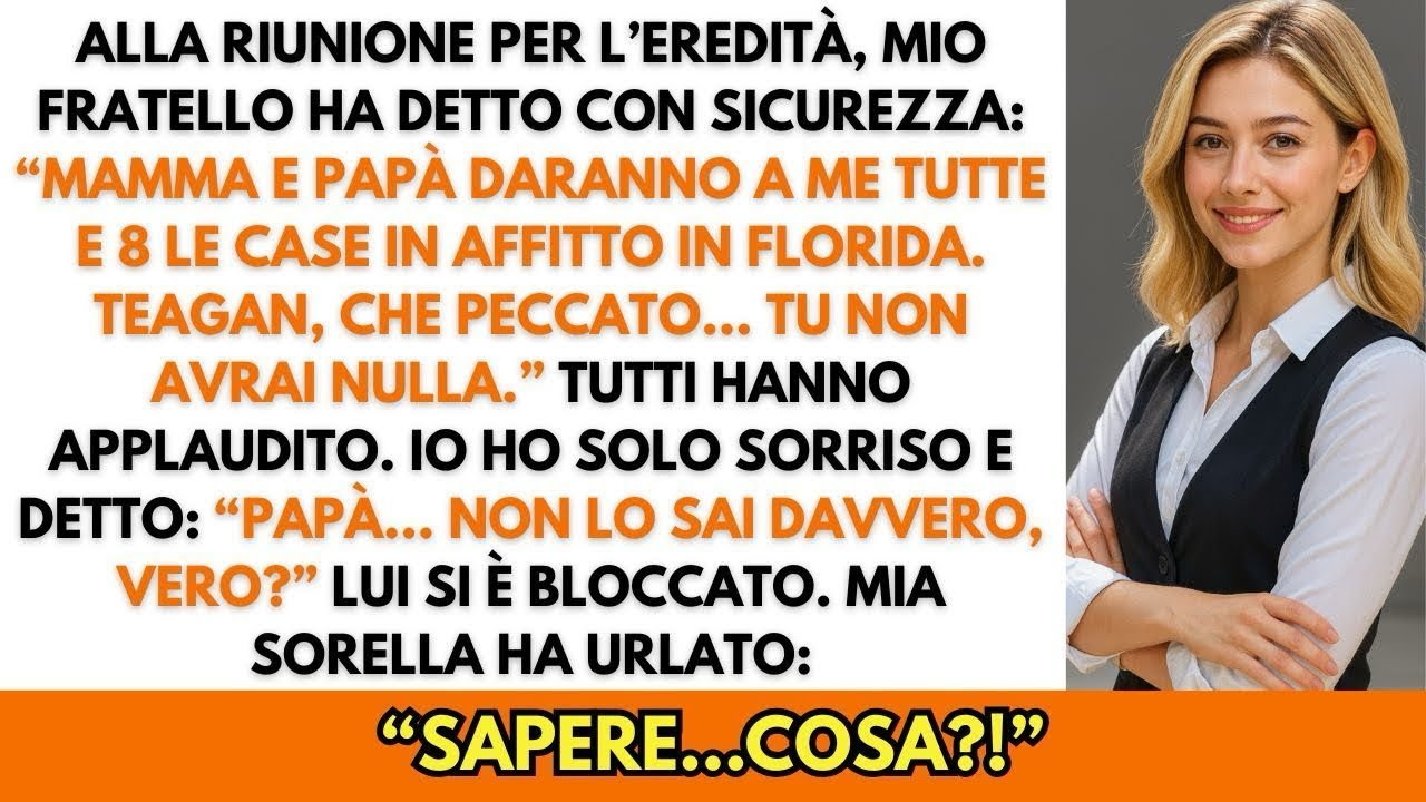 Mio Fratello Ha preteso l’intera eredità  Io ho detto solo  “Papà… non lo sai, vero ”