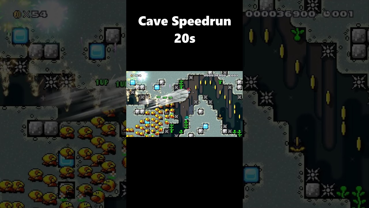 Cave Speedrun 20s - Super Mario Maker 2