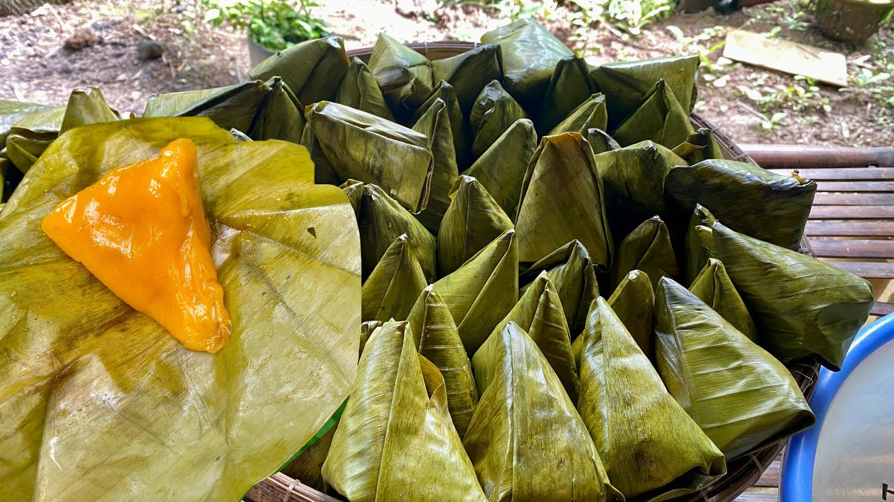 Cách ngâm nếp khóm làm bánh ít bột gấc - Mợ Bảy Miền Tây