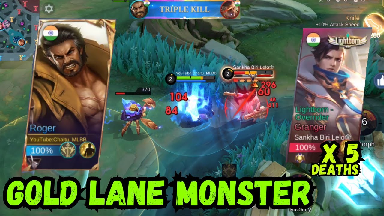 Roger the Hunter! Gold Lane Domination! 14 Kills, 5x Granger Kill Streak | MLBB Epic Gameplay