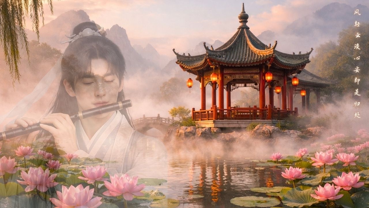 Whispering Bamboo Flute & Erhu | Ancient Chinese Music for Deep Sleep@AmbientFriend