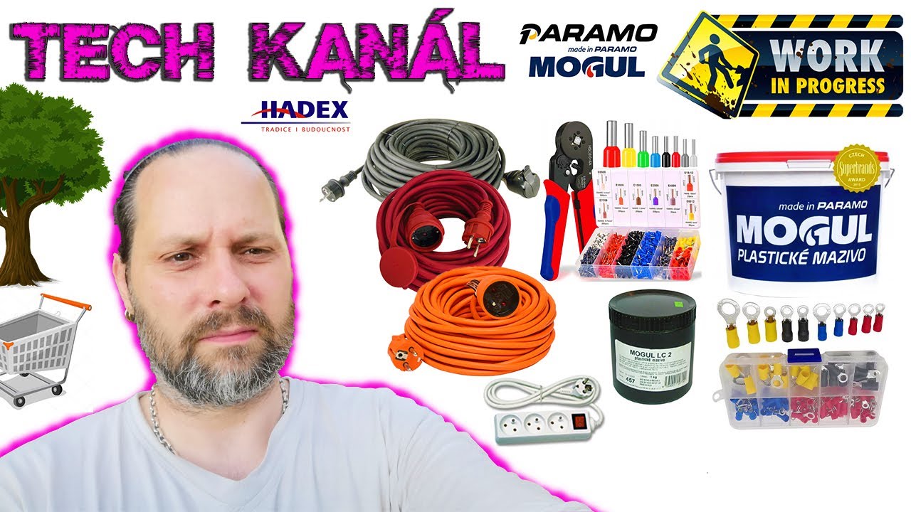 👹 PMZ 17.  🔌 prodlužovací kabely 🛒 nákupy 🍵 plastická maziva 💫 kabelové dutinky a oka ❗