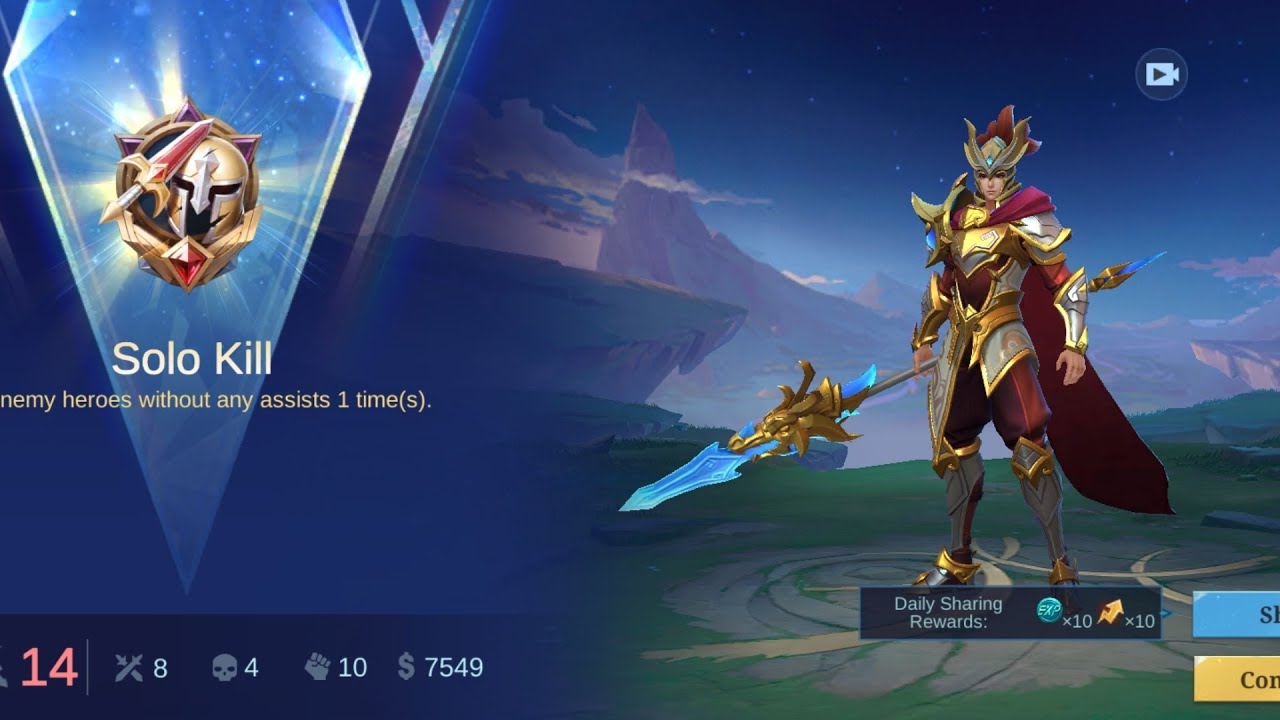 SOLO KILL YUNG LORD SYA PA NAG PANALO #mobilelegends #mlbb 