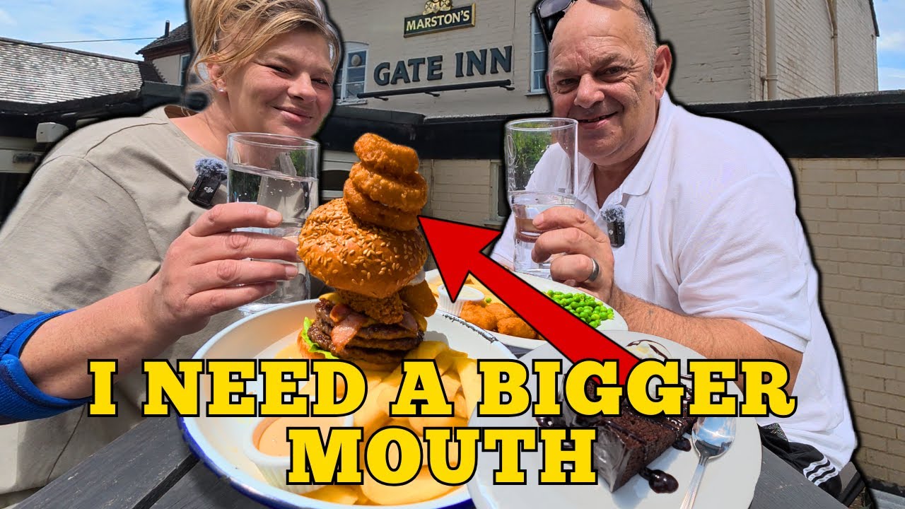 We Tried The Biggest Burger At This Canal Pub!
