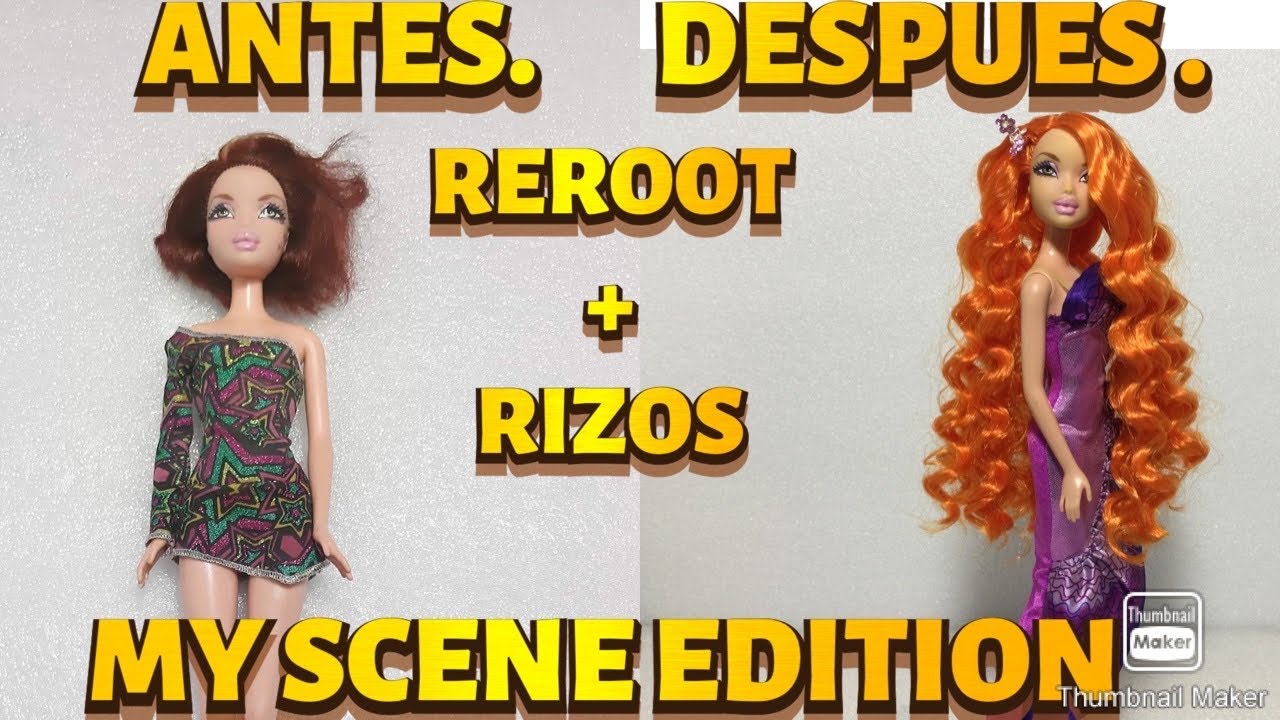 COMO CAMBIAR EL CABELLO A TUS MUÑECAS? COMO HACER REROOT, MY SCENE EDITION, + RIZOS DE INFARTO.