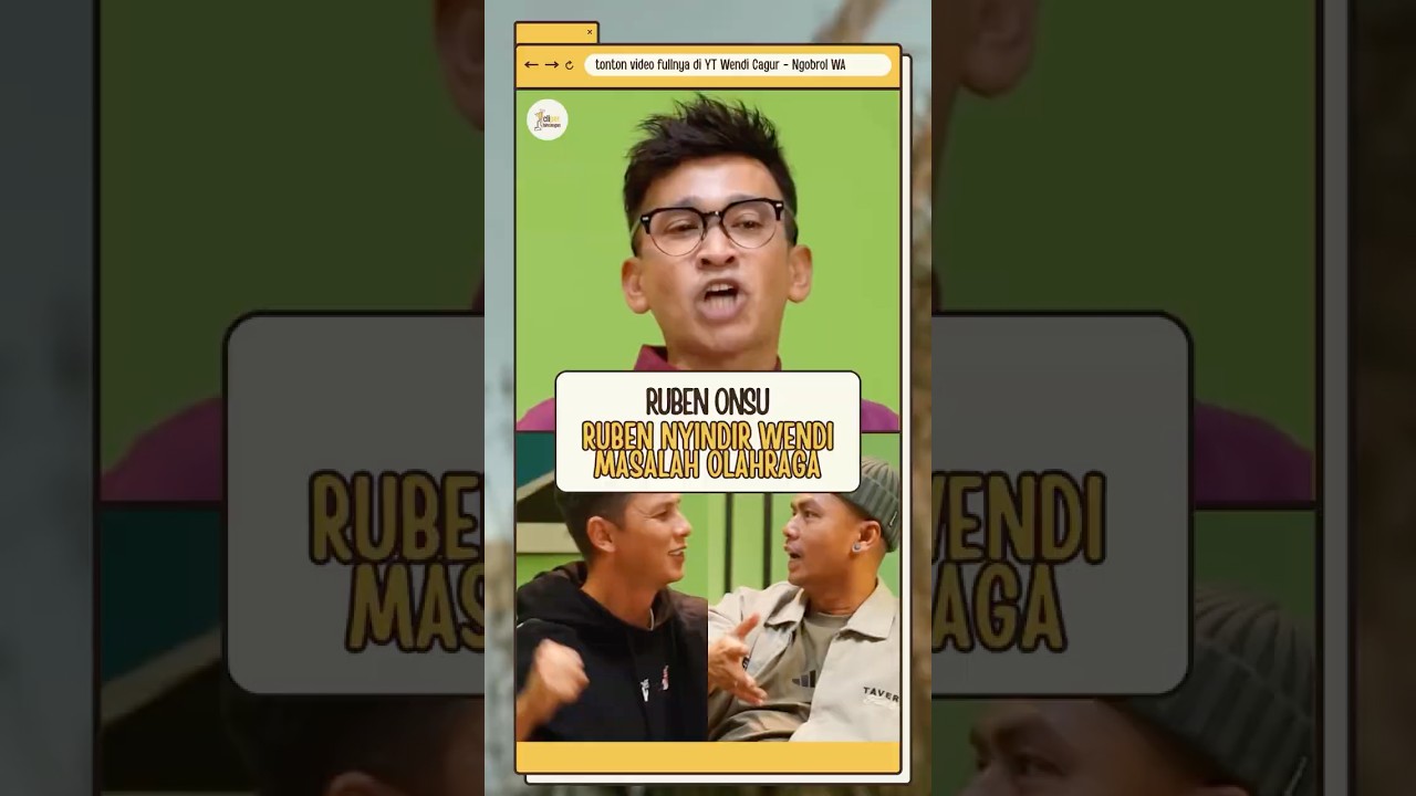 RUBEN NYINDIR WENDI MASALAH OLAHRAGA😂 | CLIPERBINCANGAN