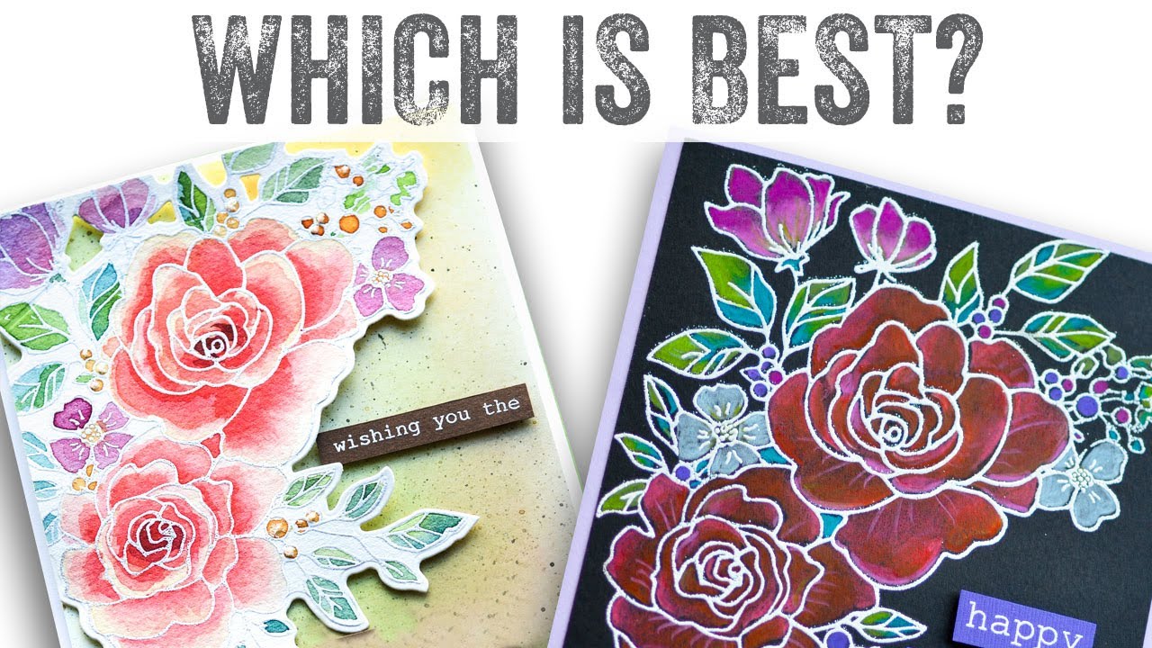 Colored Pencil vs Watercolor Card