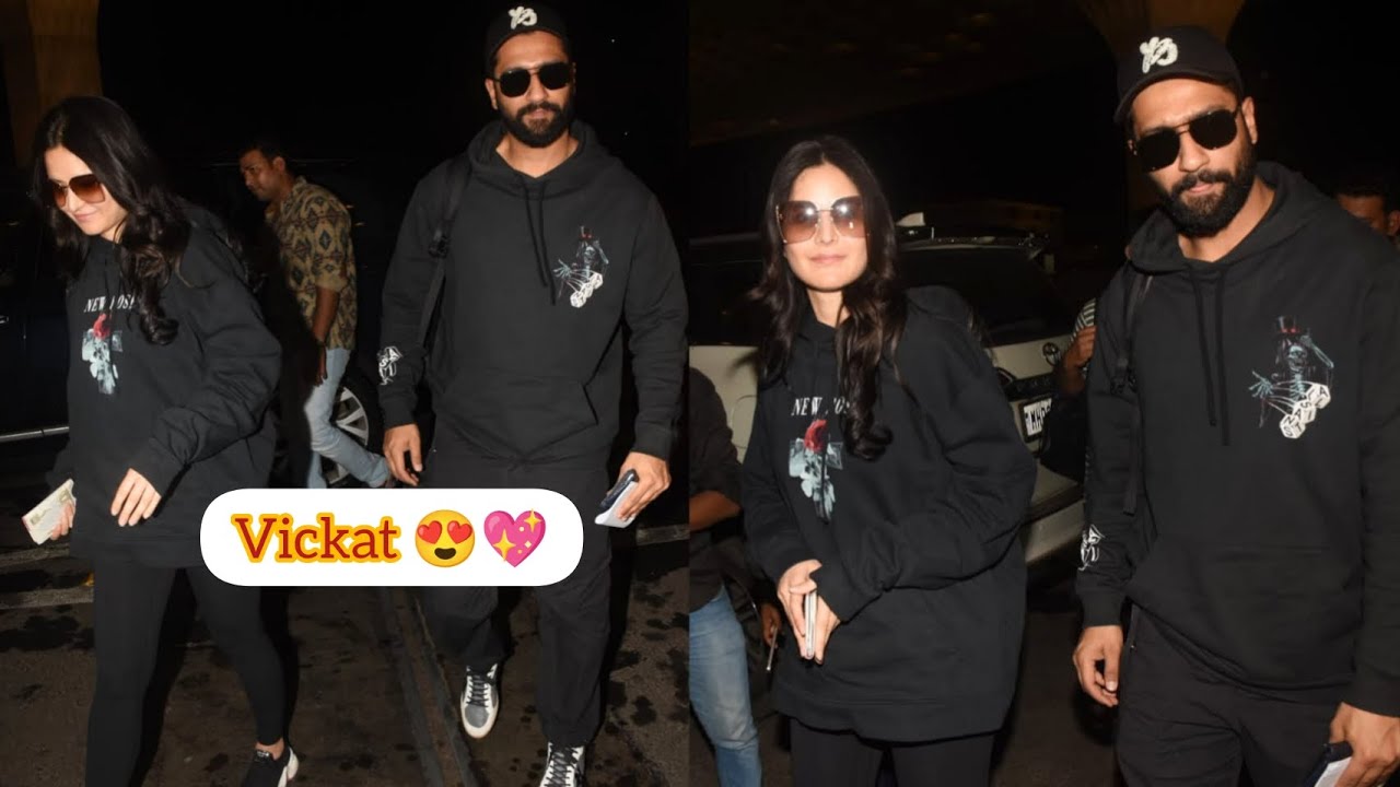 Katrina Kaif & Vicky Kaushal Spotted at Mumbai Airport 😍🔥📸