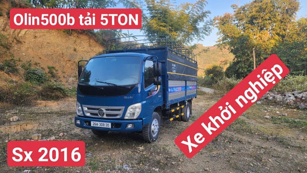 OLIN 500B TẢI 5TON SX 2016 MÁY CƠ  PHANH HƠI THÙNG DÀI 4M25 BG 230T  0986844367-0986700999 