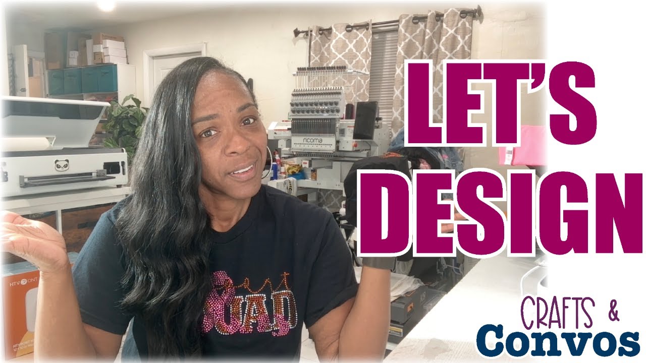 Crafts & Convos | Rhinestone Template Design in Silhouette Studio | Bling Tee
