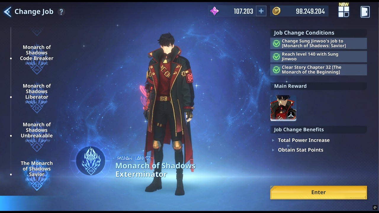 Solo Leveling: ARISE Job Change - Monarch of Shadows Exterminator