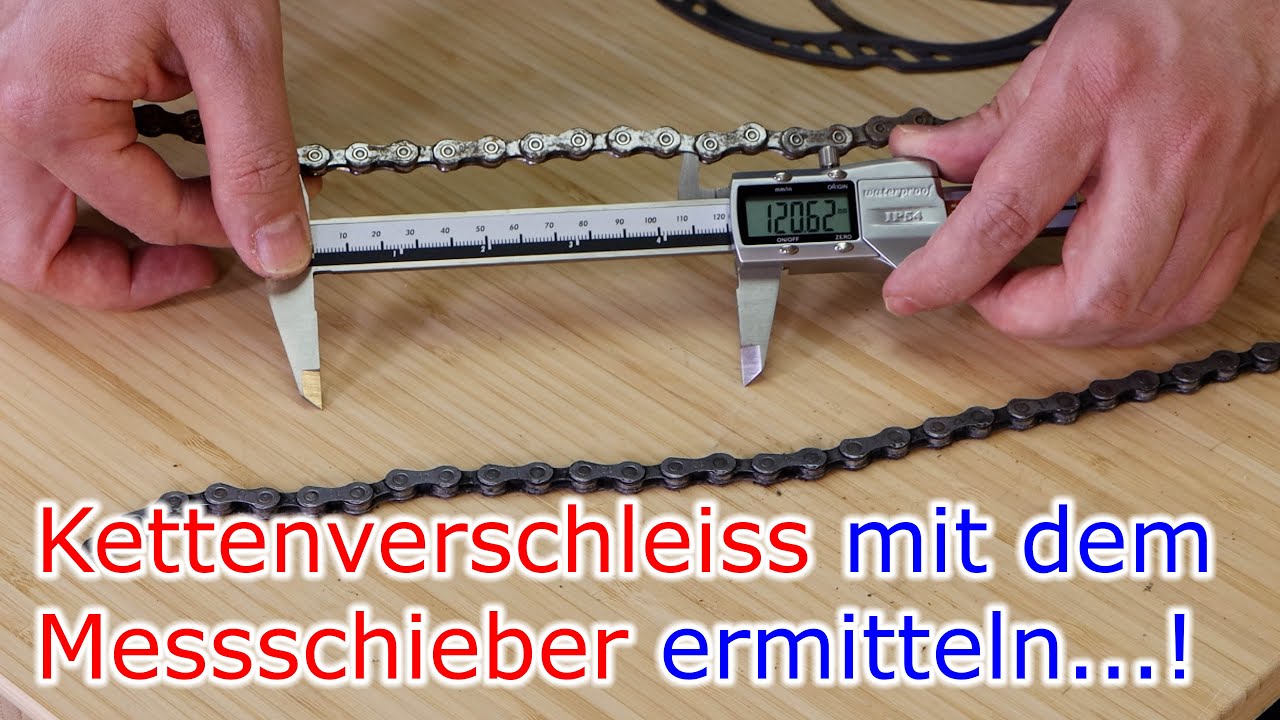 Kettenverschleiß mit dem Messschieber ermitteln...!