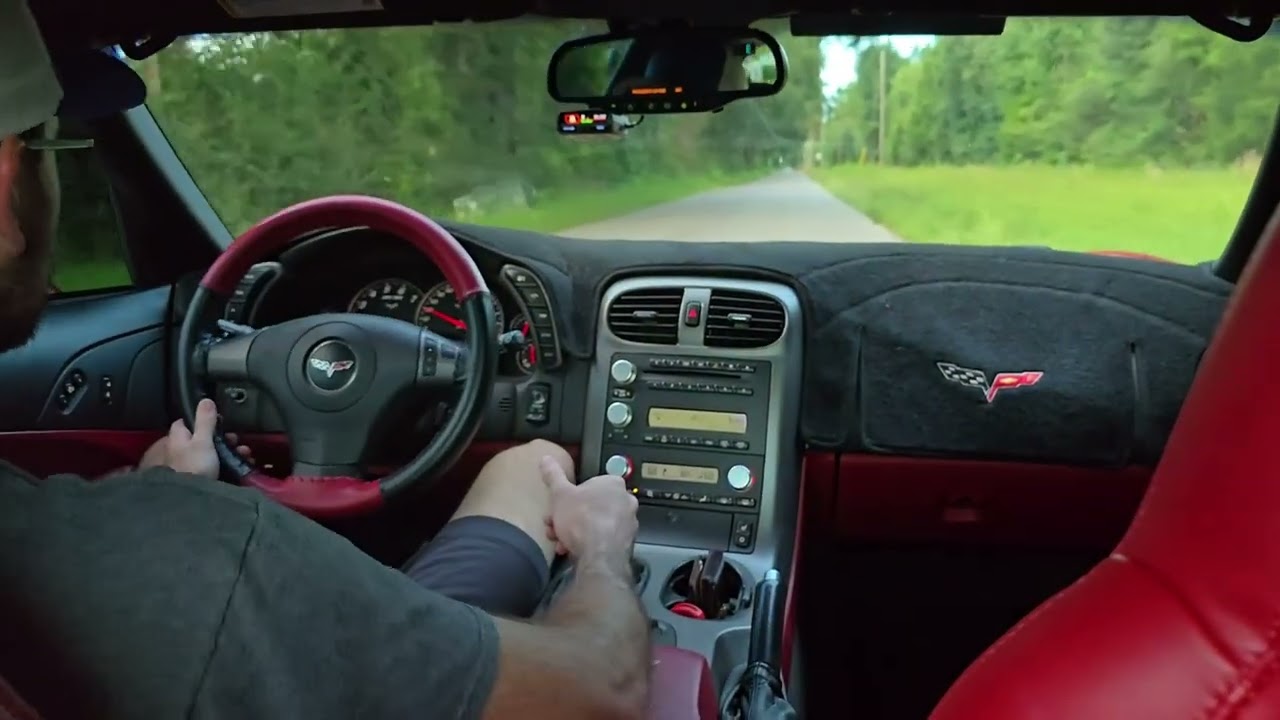 C6 Corvette Interior Driving with Speed Engineering Long tube Headers & Corsa Xtreme Exhaust